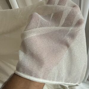 Store Kum Beji Simli Çelik Tül Perde 1/3 Sık Pile Kırışma Yok Dökümlü Gramajlı Trendy Ürün
