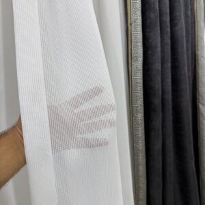 Store Bambo Gramajlı Nakış Model Ekru Desen Kendinden Onaran 1/3 Sık Pile Trend Model